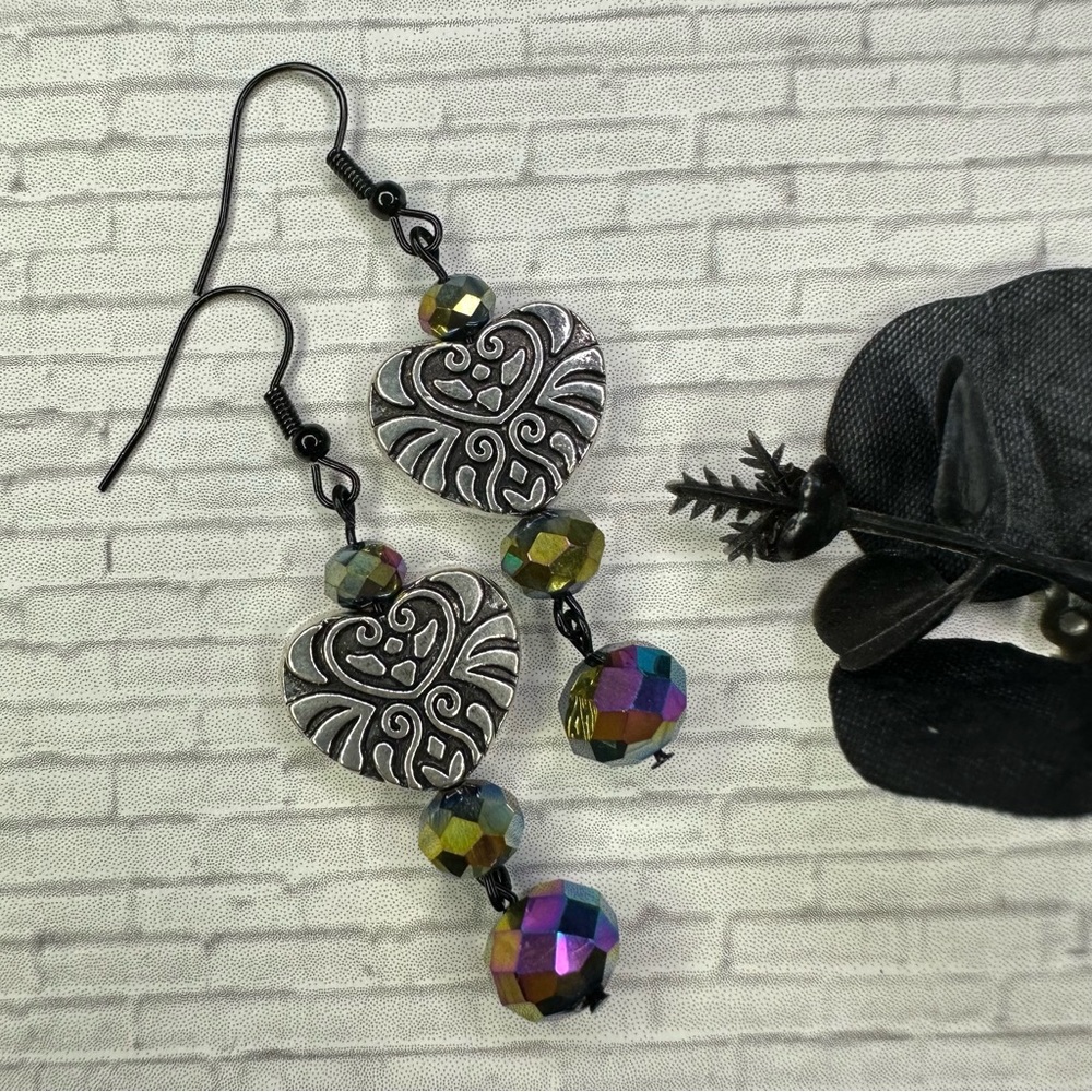 3/$25 Aurora Borealis Silver Earrings